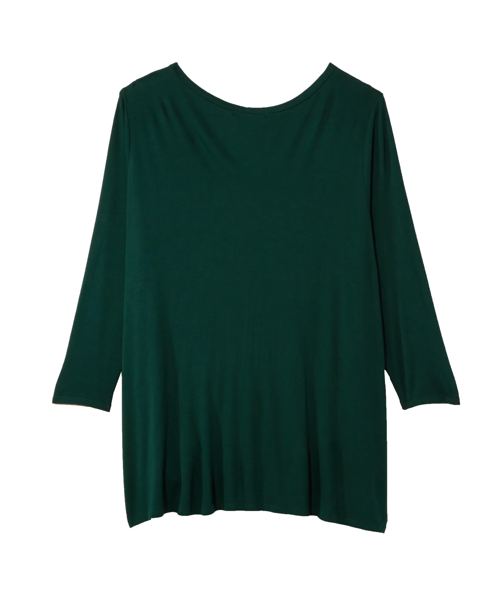 Michelle Asymmetric Detailed Tee | Forest Green