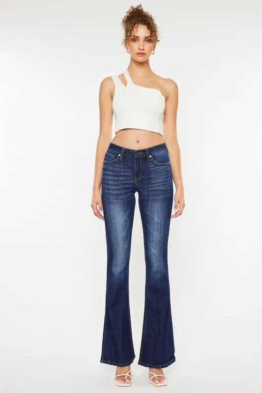 Mid Rise Flare Jeans