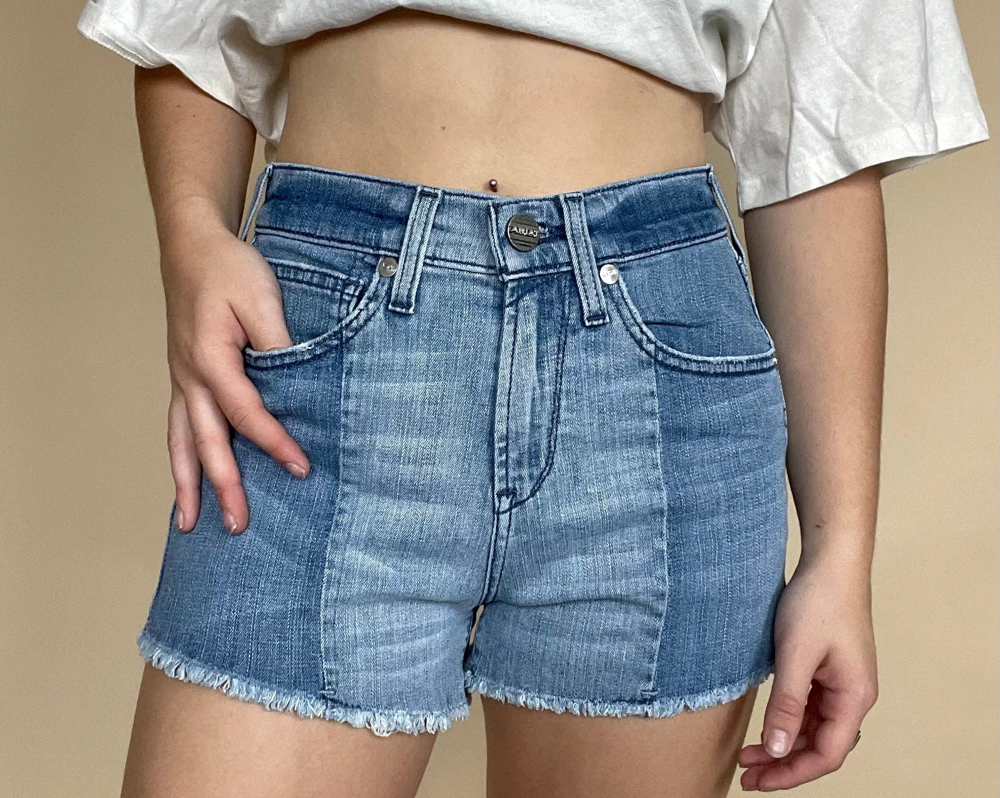 Miranda Two-Toned Boyfriend Shorts