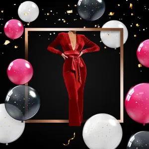 Miss She - Women's Velvet Jumpsuit