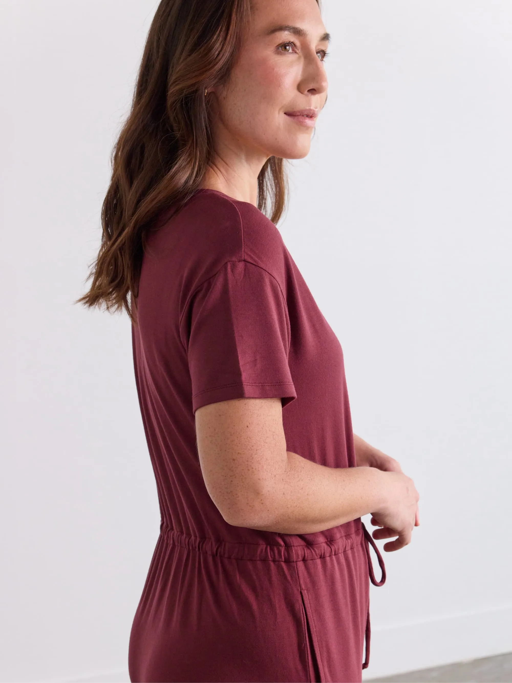 Modal Short Sleeve Jumpsuit