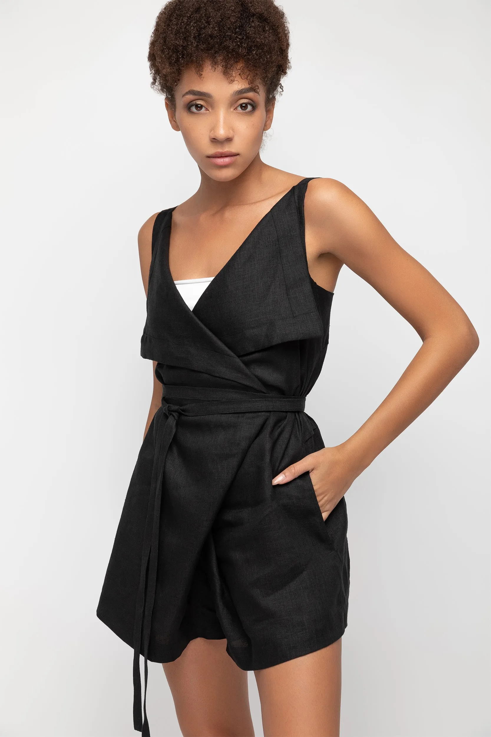 Mujun Short Jumpsuit Black