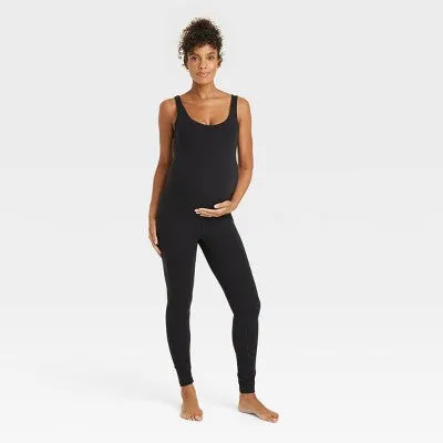 New - Isabel Maternity by Ingrid & Isabel Sleeveless Stretchy Maternity Jumpsuit