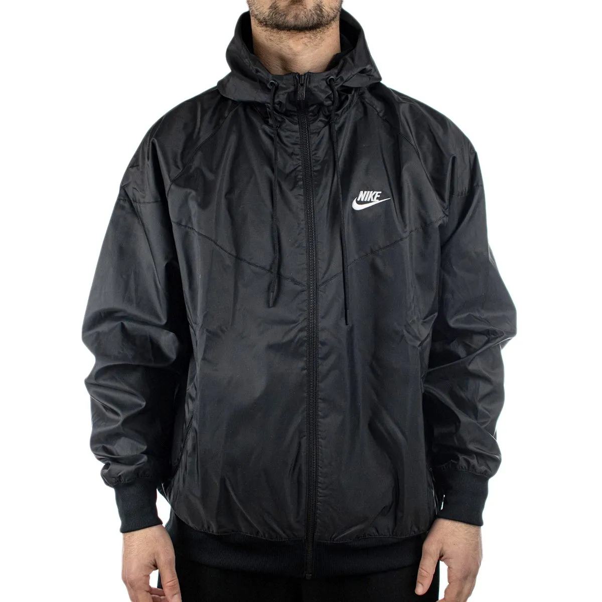 Nike Woven Windrunner Regen Jacke DA0001-010 - schwarz-weiss