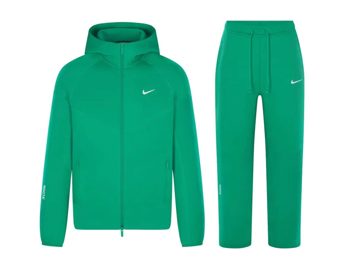 Nike x NOCTA Tech Fleece Hoodie & Joggers Set Stadium Green/Sail