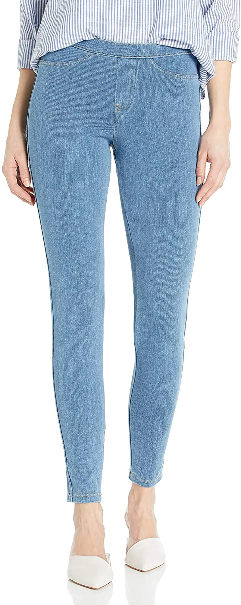 No Nonsense Women's Classic Indigo Denim Jean Leggings