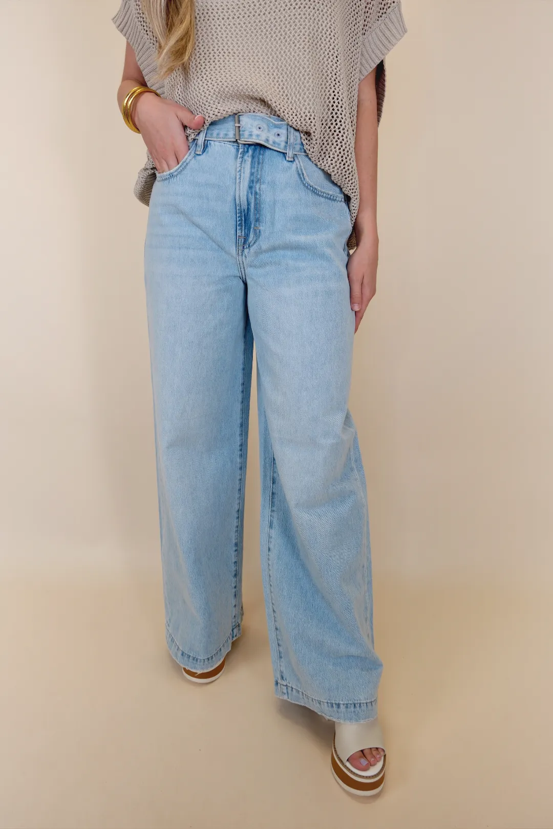 Nori Hi Rise Wide Leg Jeans