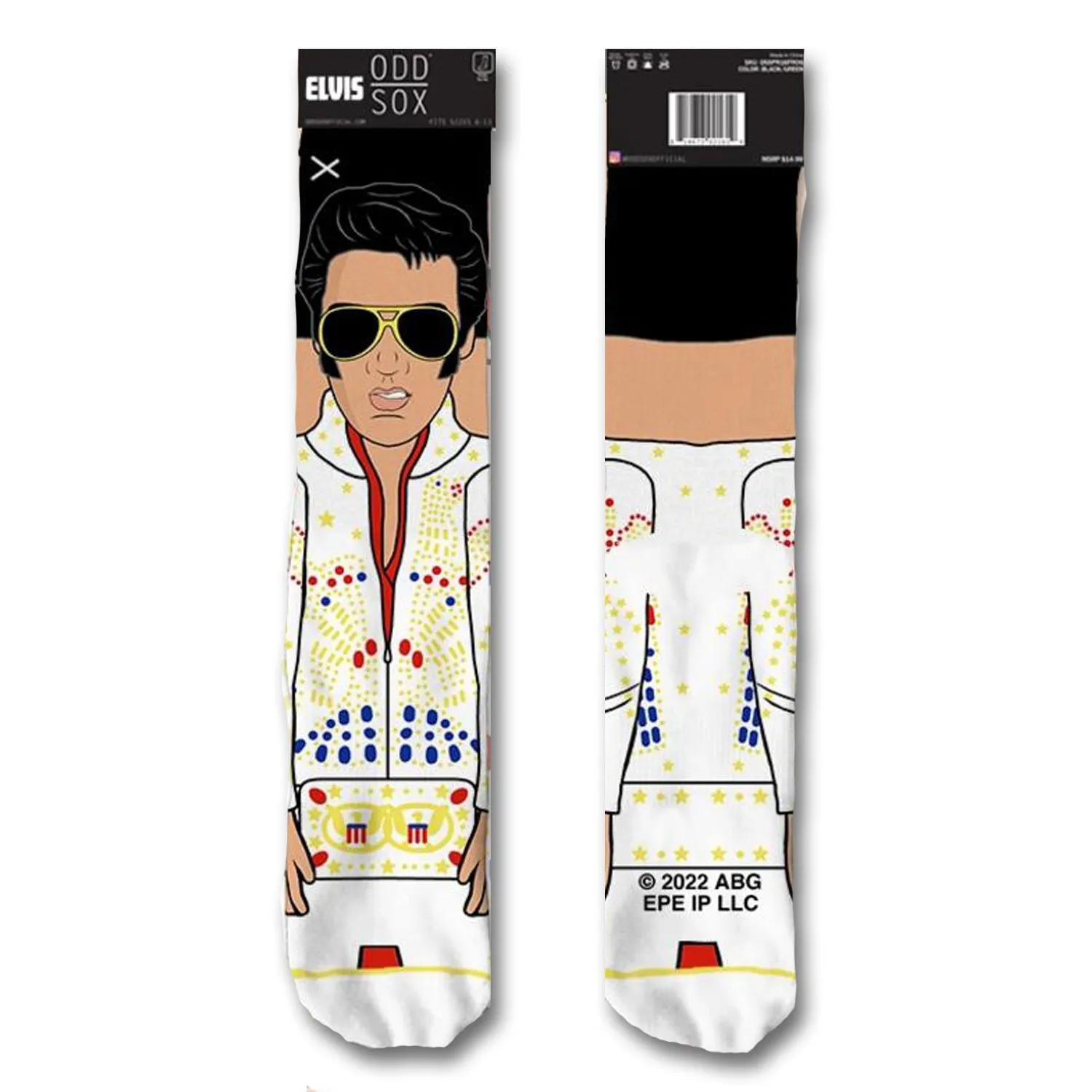 Odd Sox Men's Crew Socks - Elvis Eagle Jumpsuit