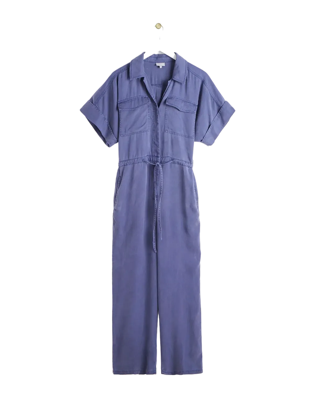 Oliver Bonas Blue Lyocell Utility Jumpsuit UK 10