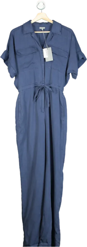 Oliver Bonas Blue Lyocell Utility Jumpsuit UK 10