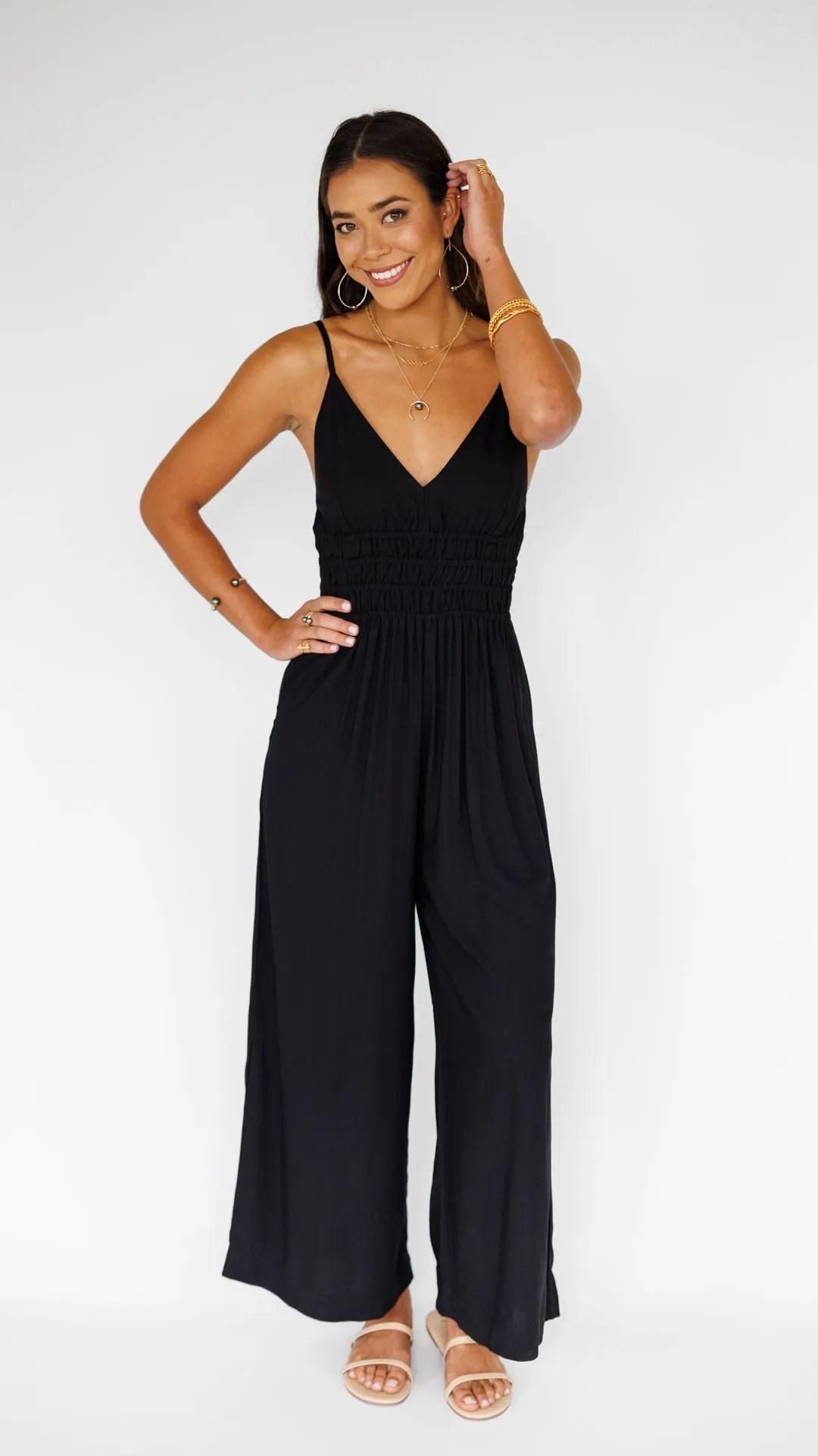 Opal Jumpsuit / Solid Black