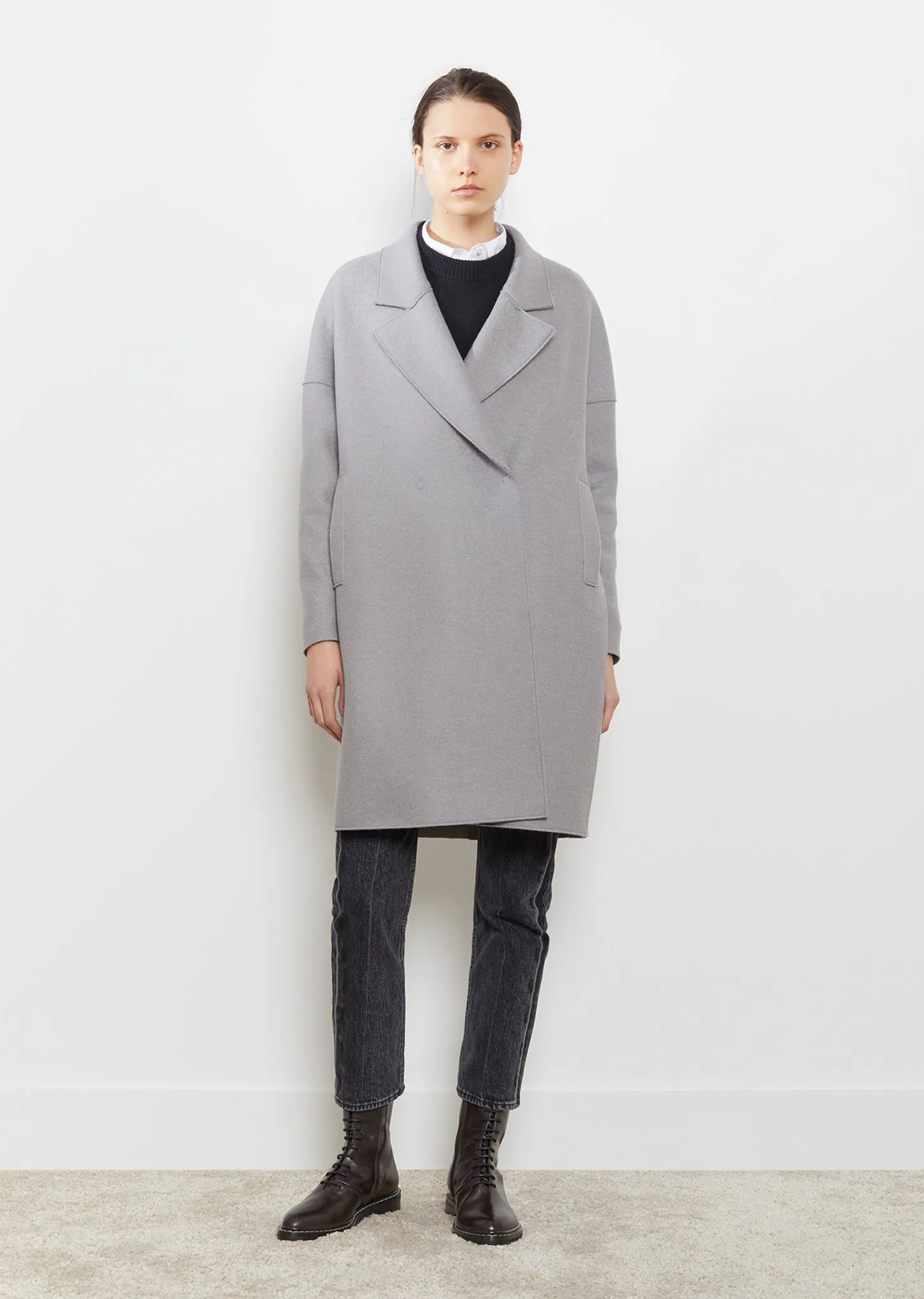 Oversize Collar Double Breasted Coat