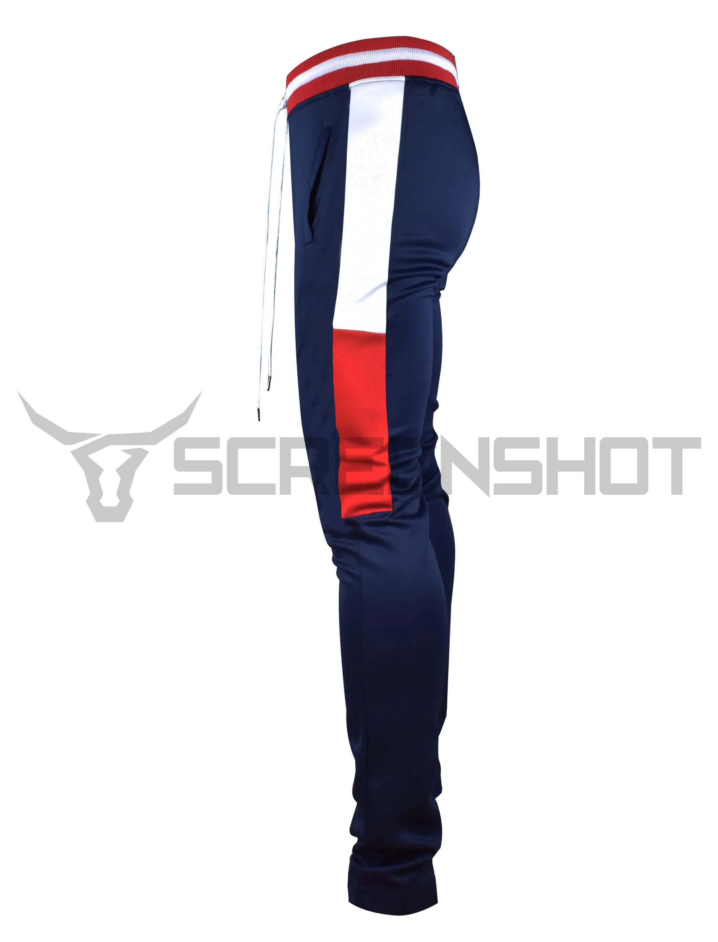 P11855-SIDE COLOR BLOCK TRACK PANTS