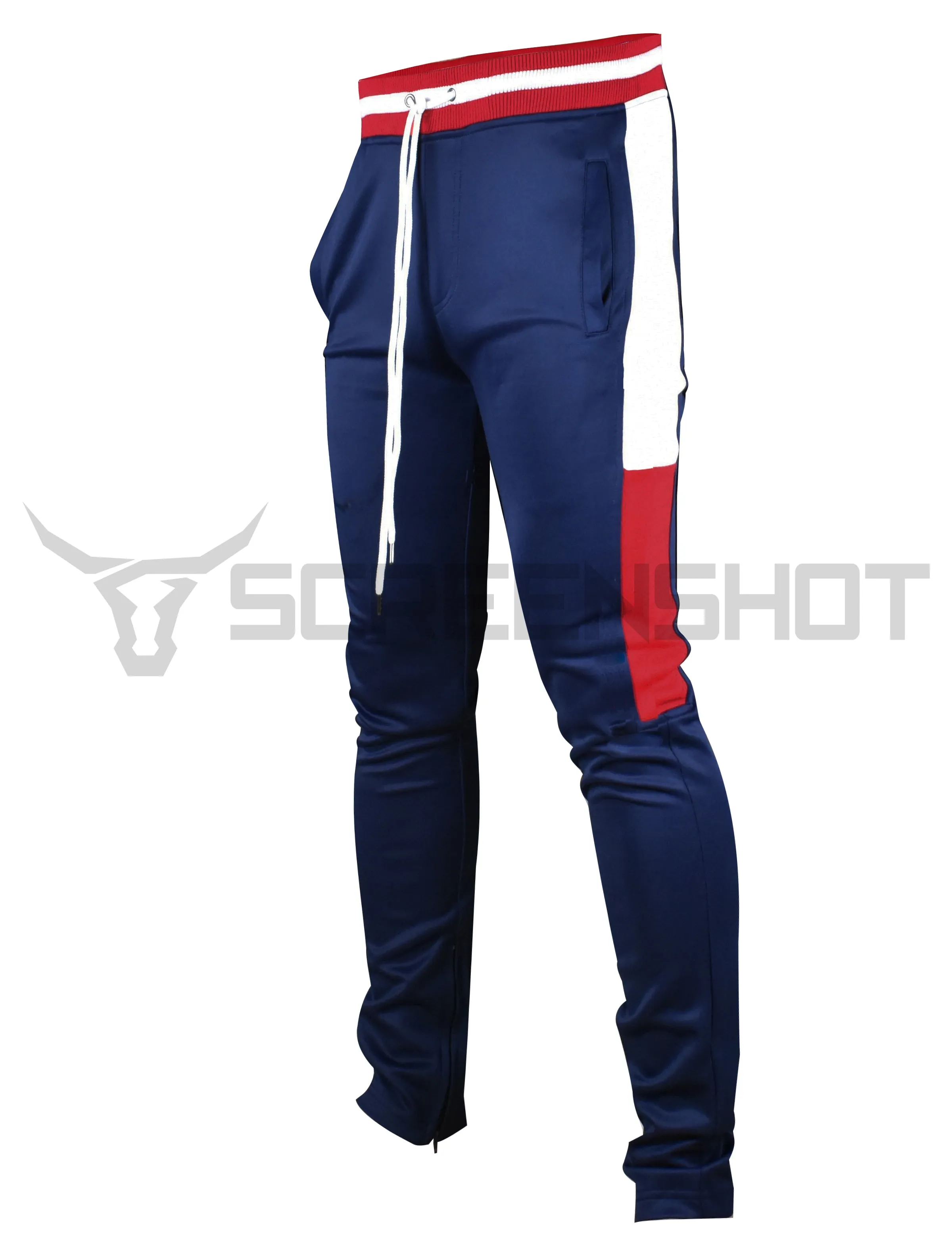 P11855-SIDE COLOR BLOCK TRACK PANTS