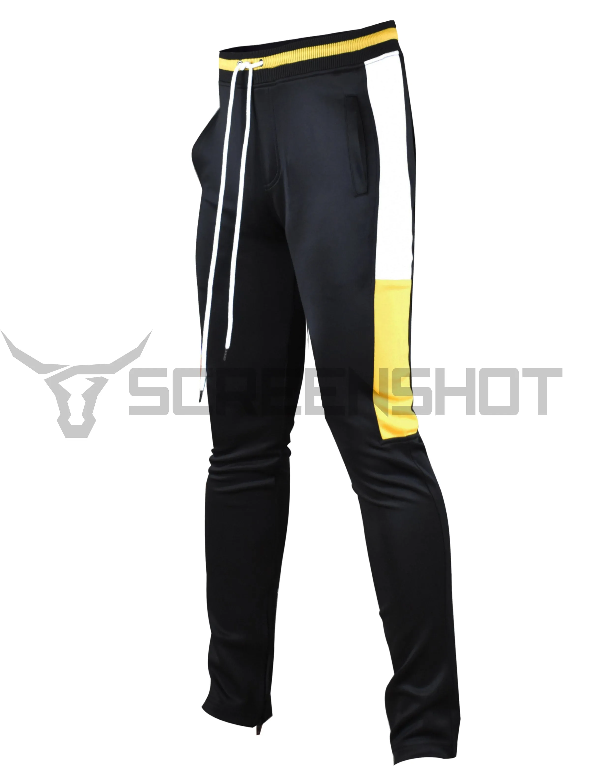 P11855-SIDE COLOR BLOCK TRACK PANTS