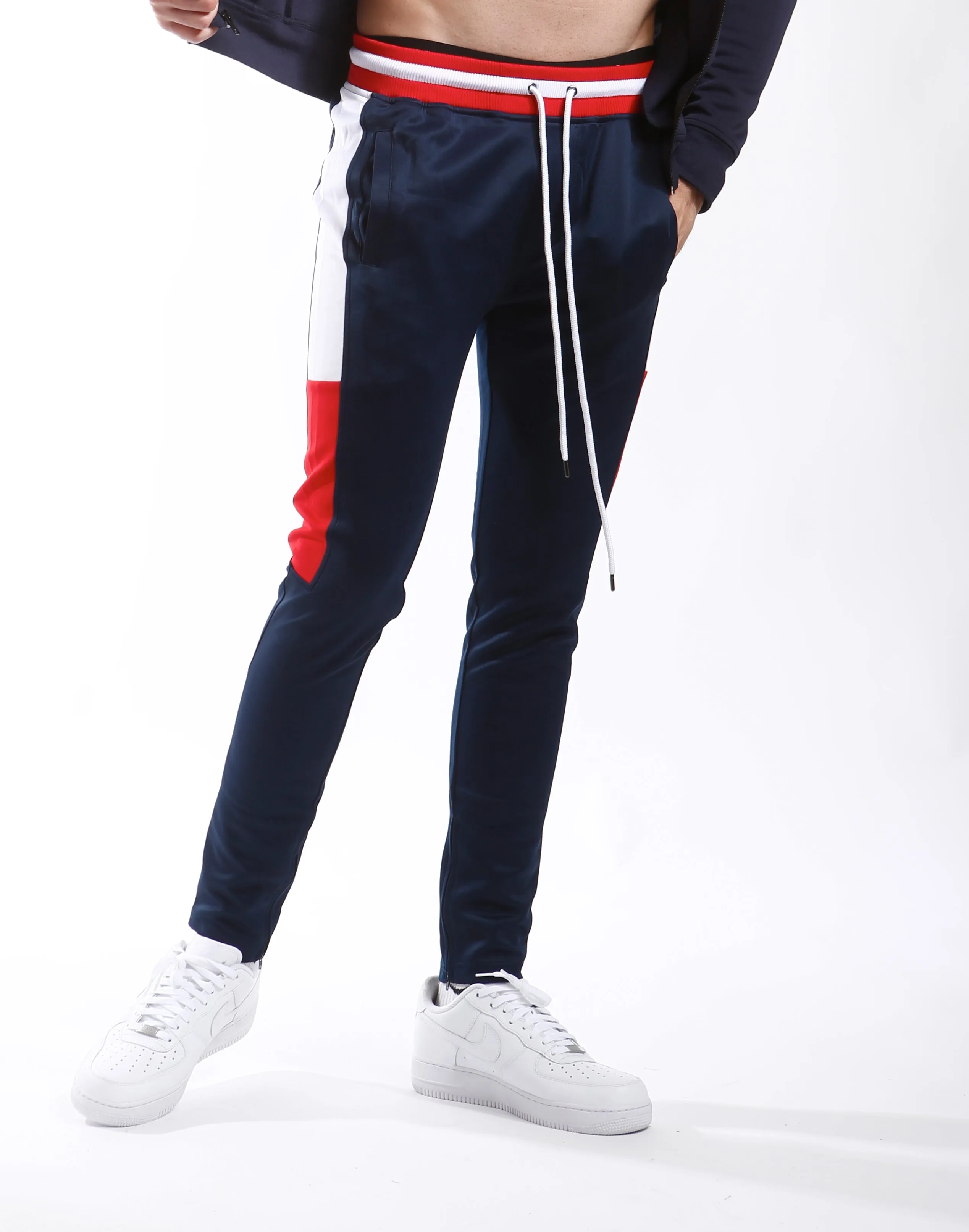 P11855-SIDE COLOR BLOCK TRACK PANTS