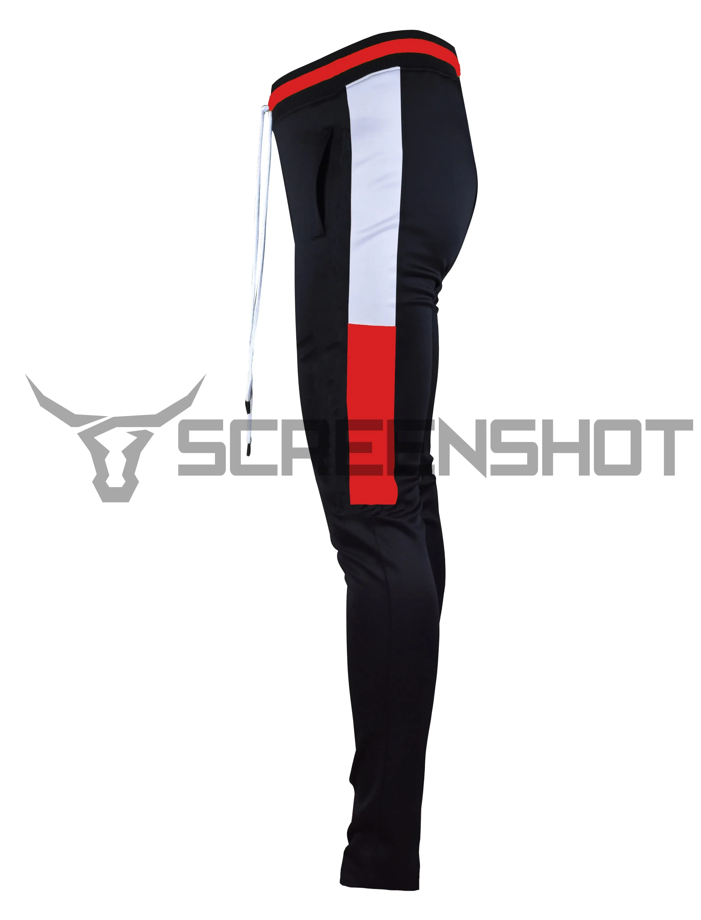 P11855-SIDE COLOR BLOCK TRACK PANTS