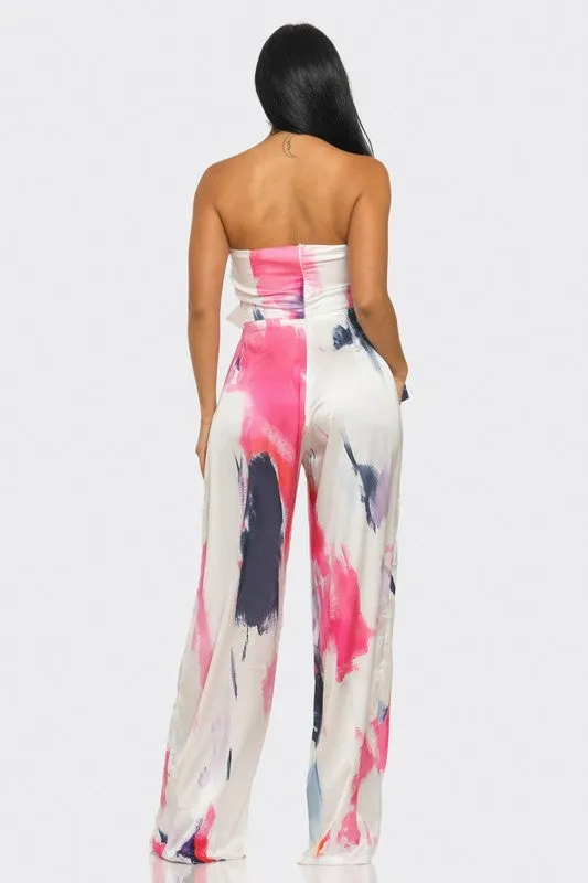 Painting on the Wall Wide Leg Jumpsuit