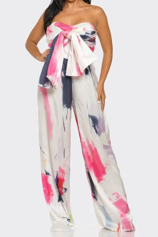 Painting on the Wall Wide Leg Jumpsuit