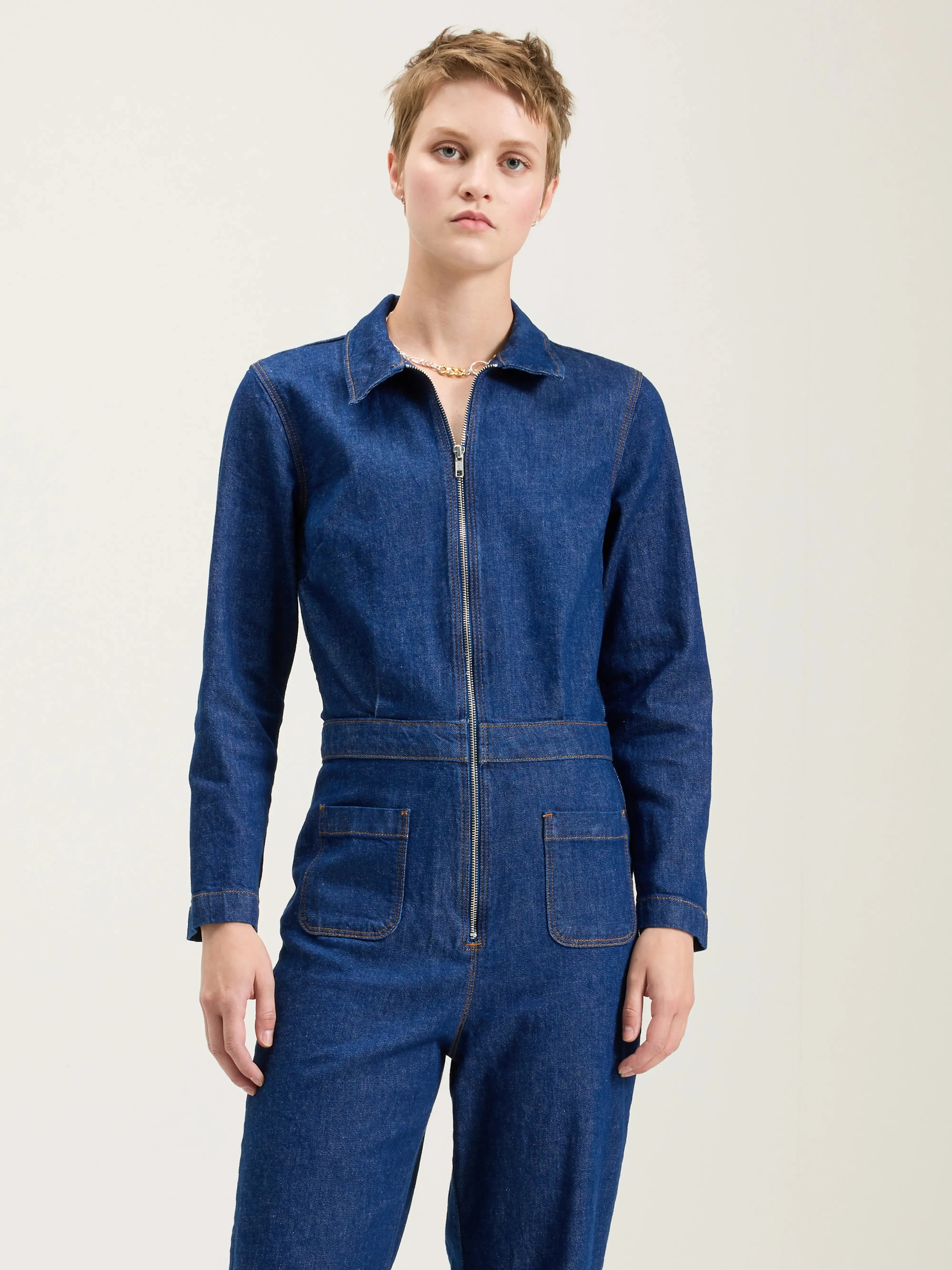 Pamelie denim jumpsuit (242 / W / BLUE RINSE)