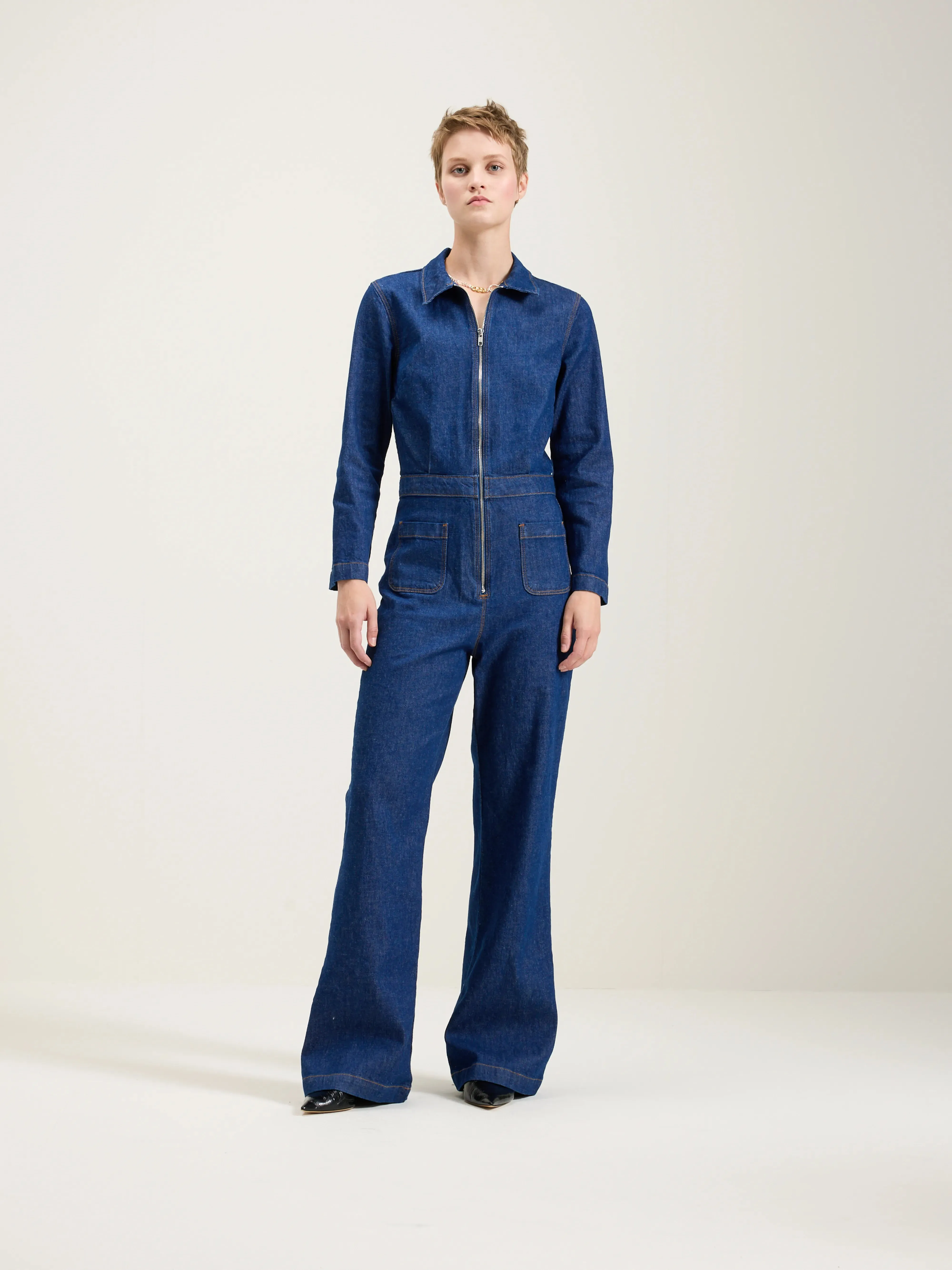 Pamelie denim jumpsuit (242 / W / BLUE RINSE)