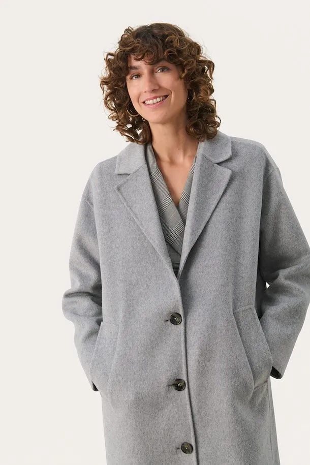 PART TWO LORELAI COAT LIGHT GREY MELANGE