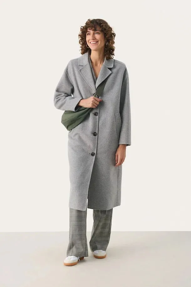 PART TWO LORELAI COAT LIGHT GREY MELANGE