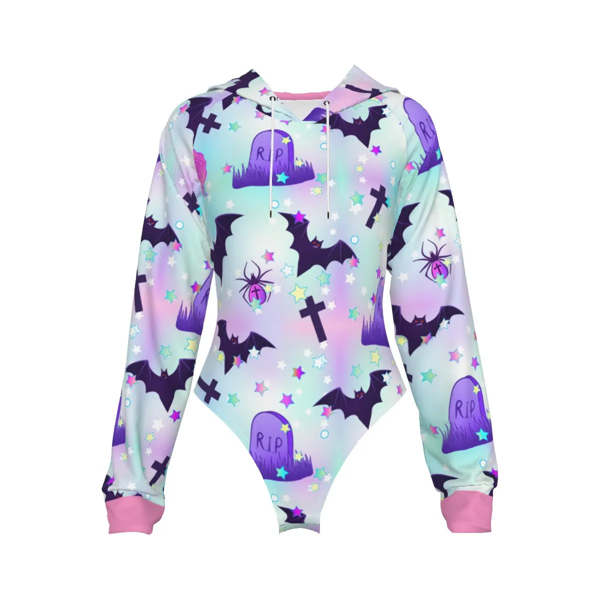 Pastel Goth Hooded Bodysuit