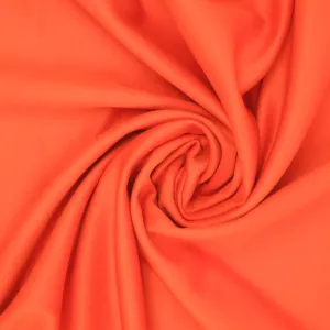 Portland Orange Solid Silk & Wool Blend Fabric