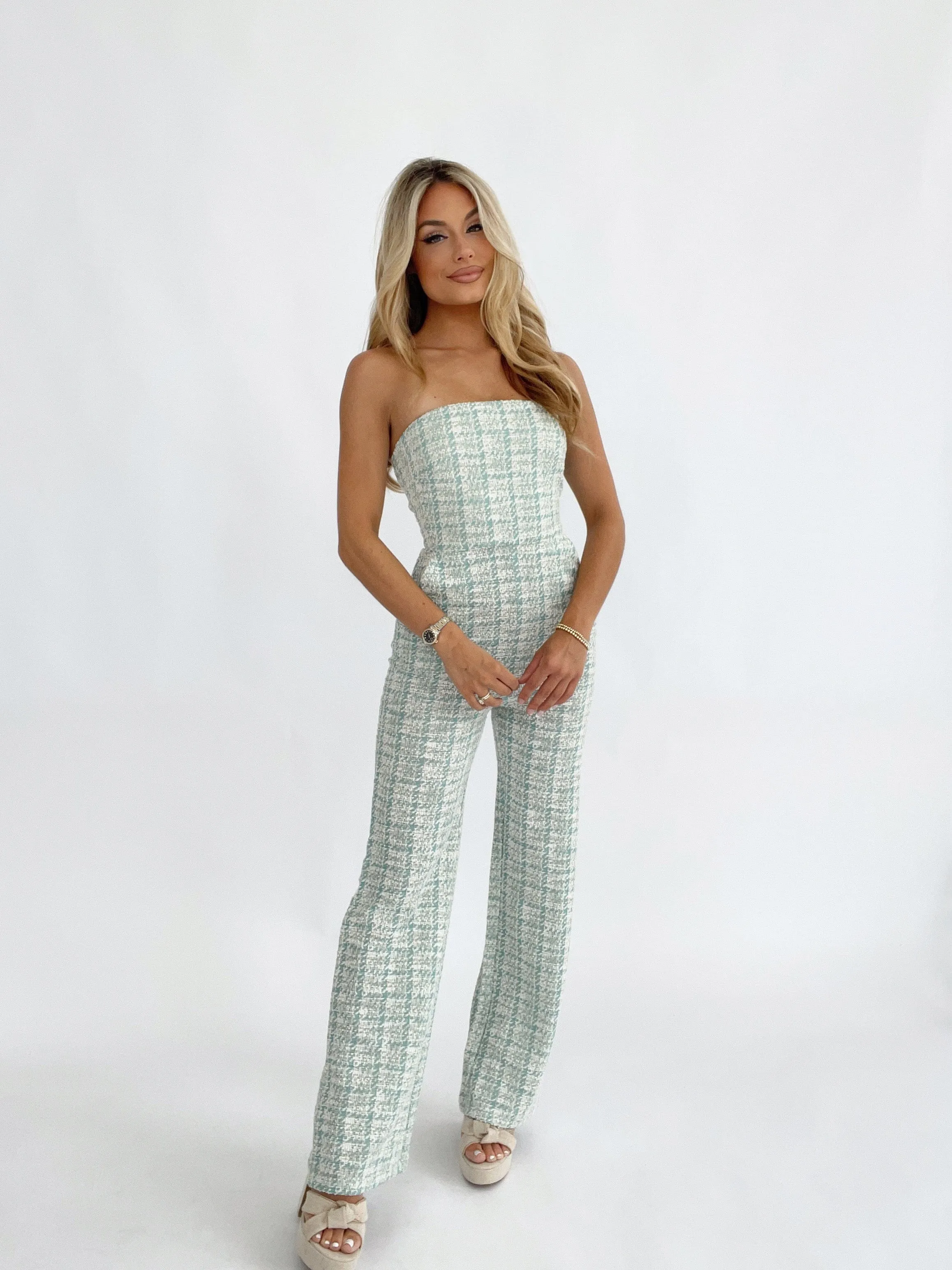 Posh Plaid Jumpsuit