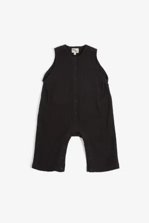 Puck rounded playsuit black