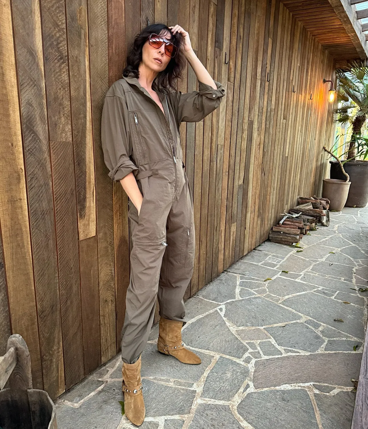 RABBIA JUMPSUIT- KHAKI