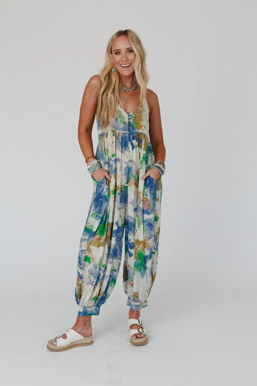 Radiant Dusk Jumpsuit - Blue