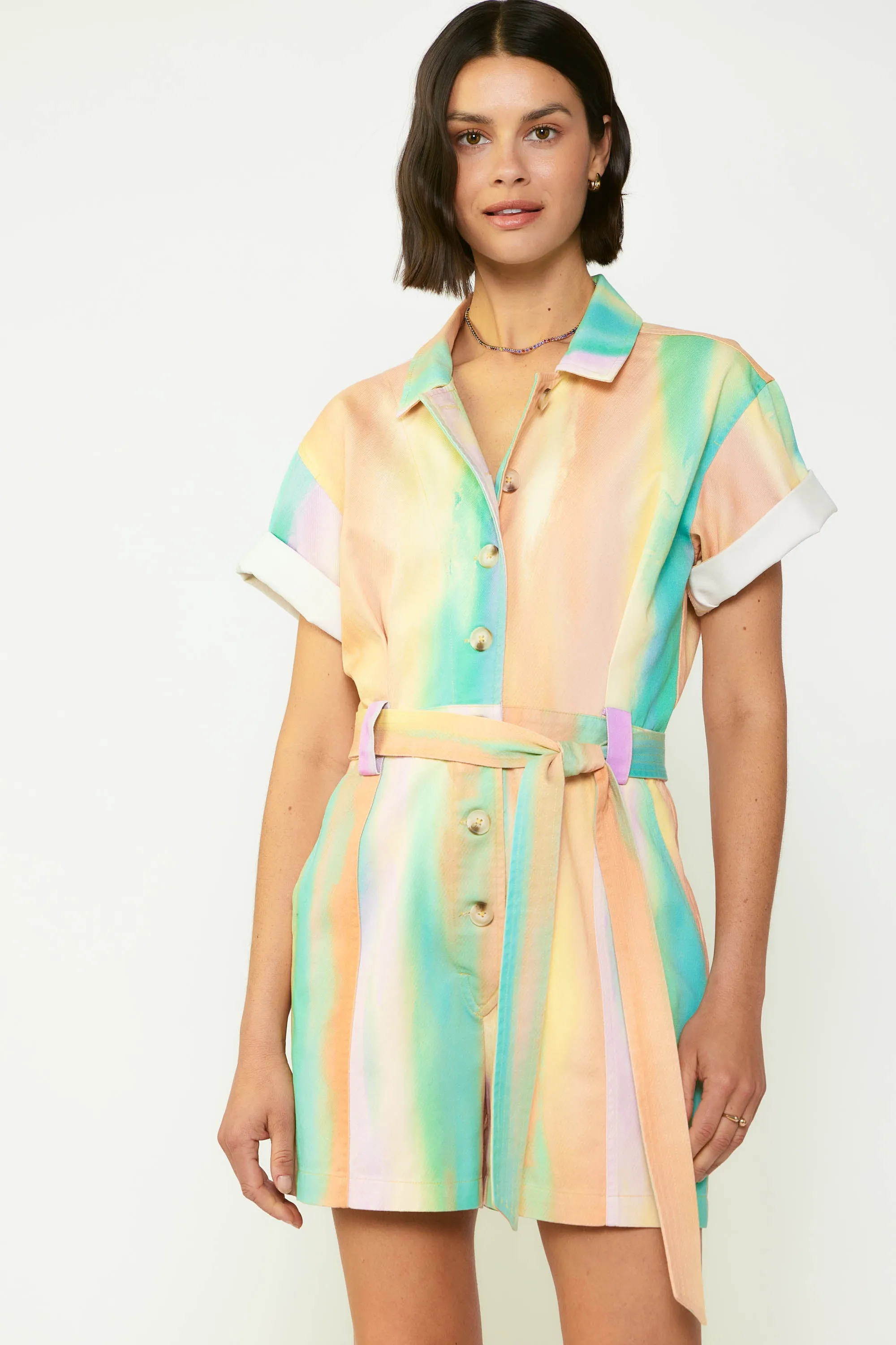 Rainbow Painterly Romper