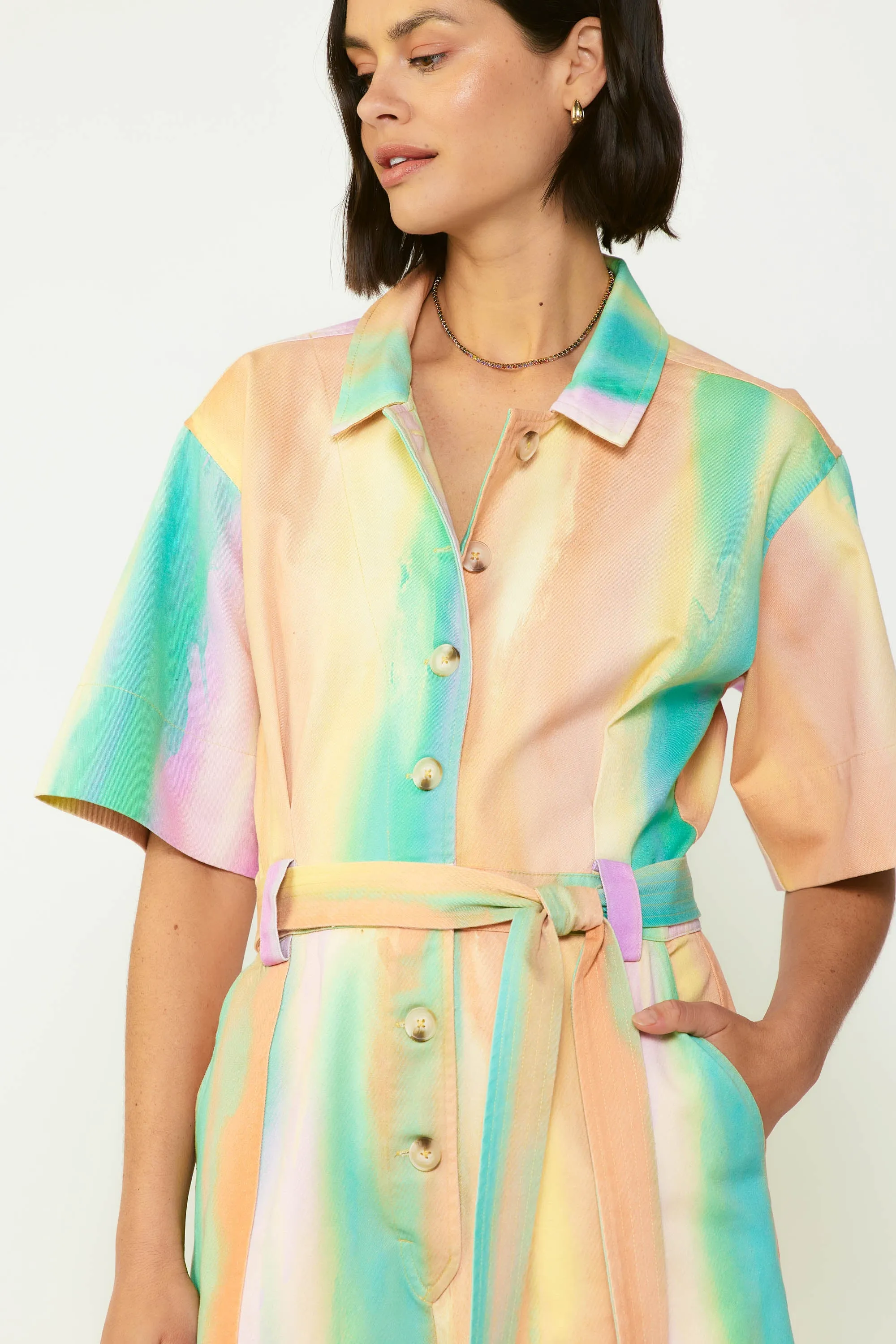 Rainbow Painterly Romper