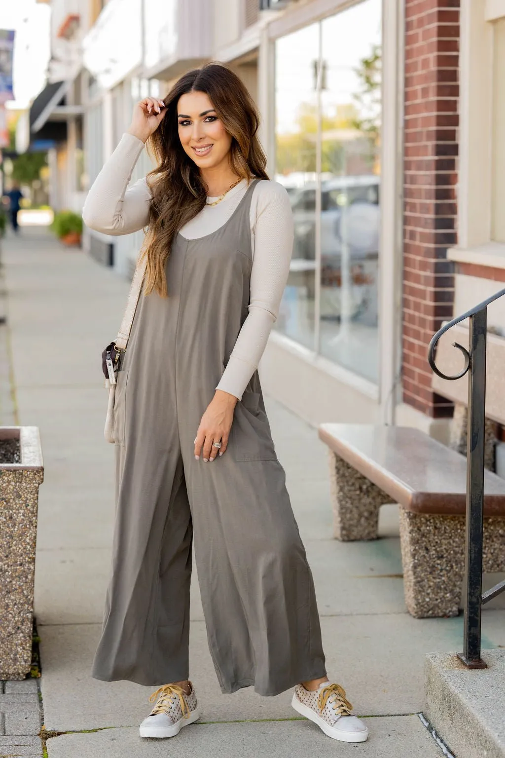 Relaxed Racerback Tank Jumpsuit