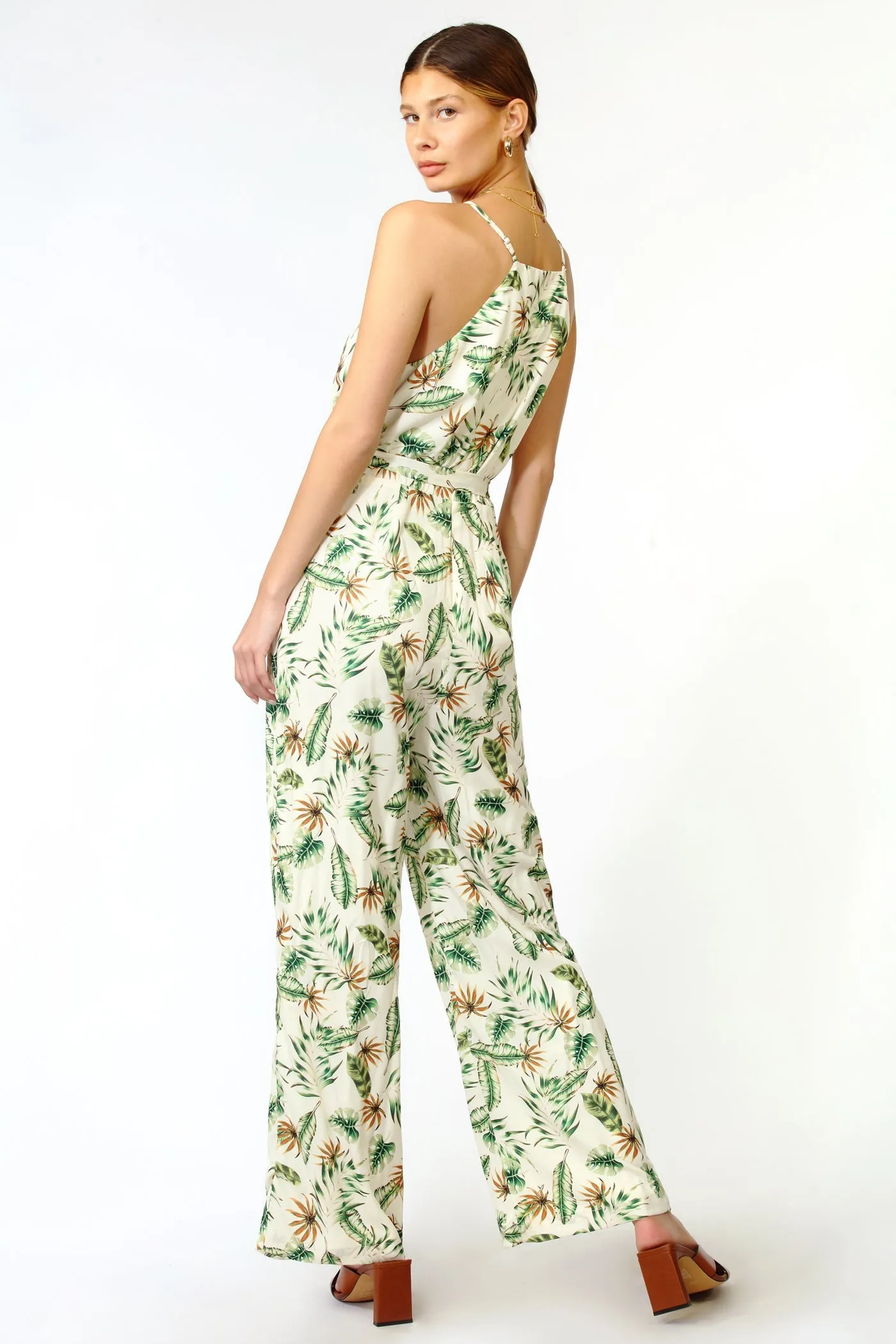 Renata Tropical Halter Jumpsuit