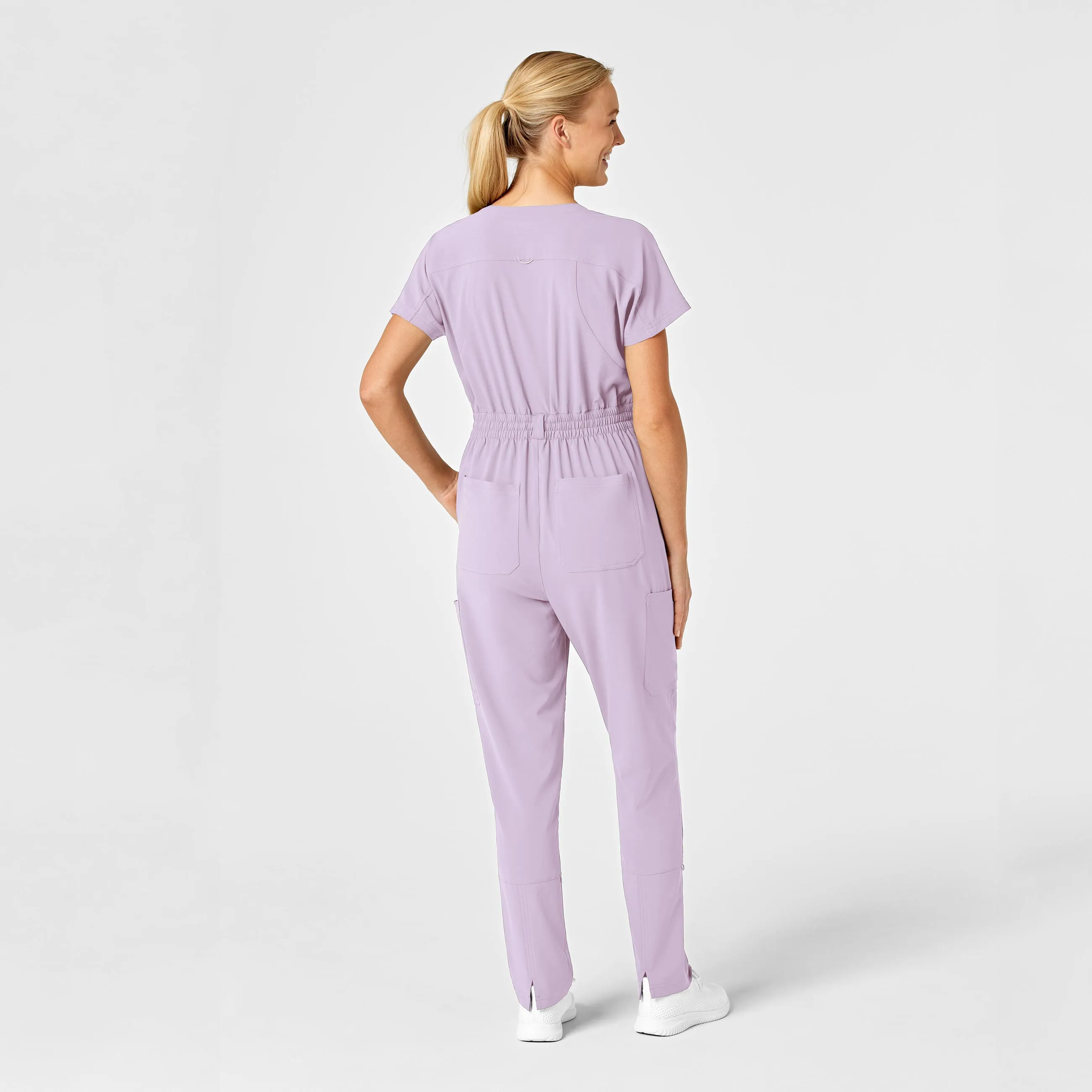 RENEW Women's Zip Front Jumpsuit - Pastel Lilac