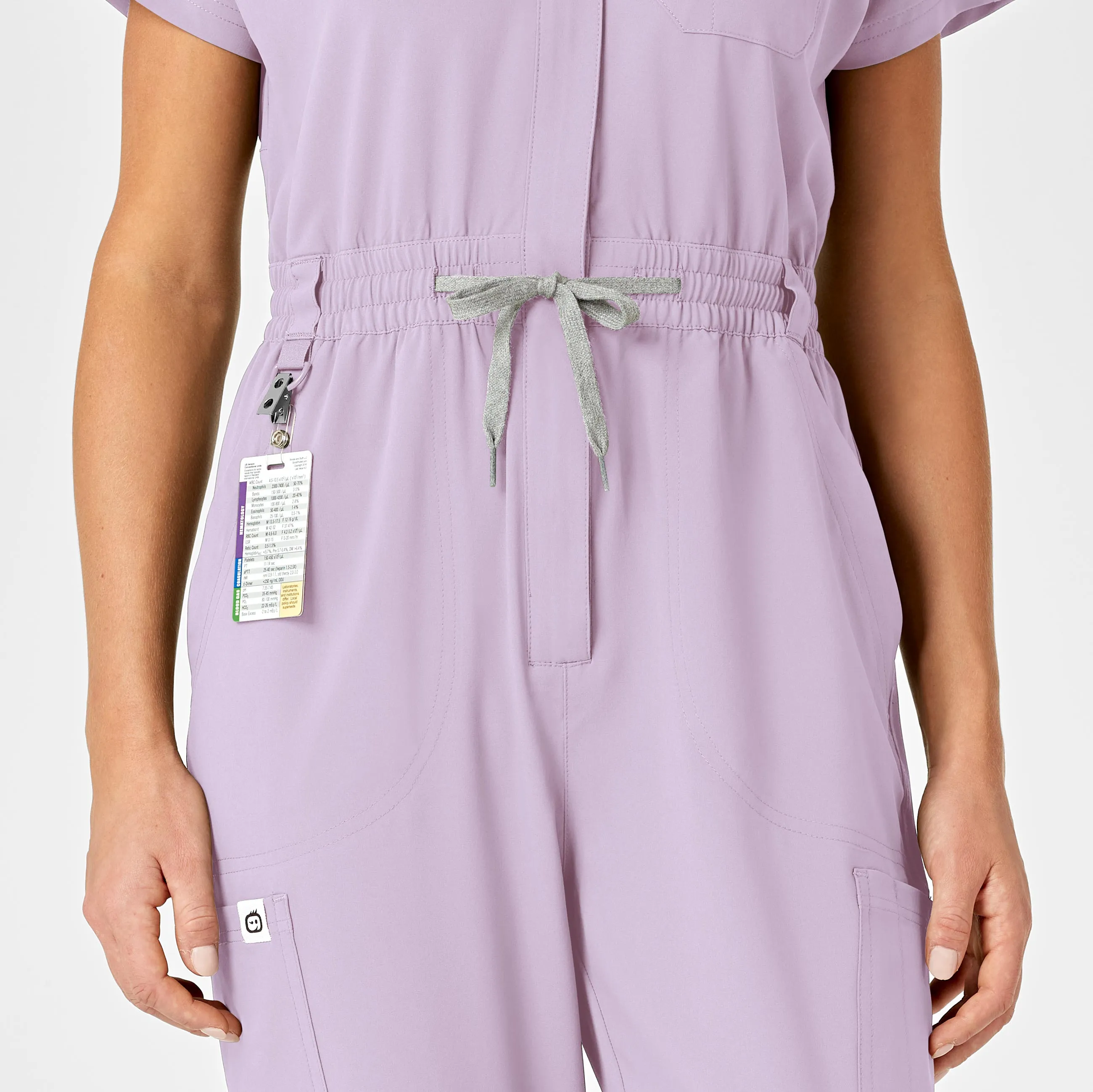 RENEW Women's Zip Front Jumpsuit - Pastel Lilac