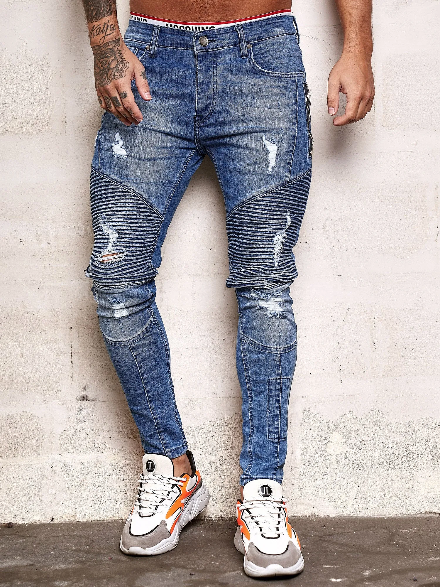 Revoir Biker Jeans - Blue X0036A