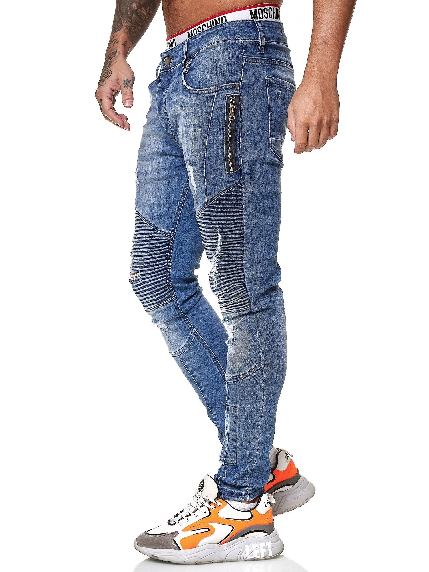 Revoir Biker Jeans - Blue X0036A