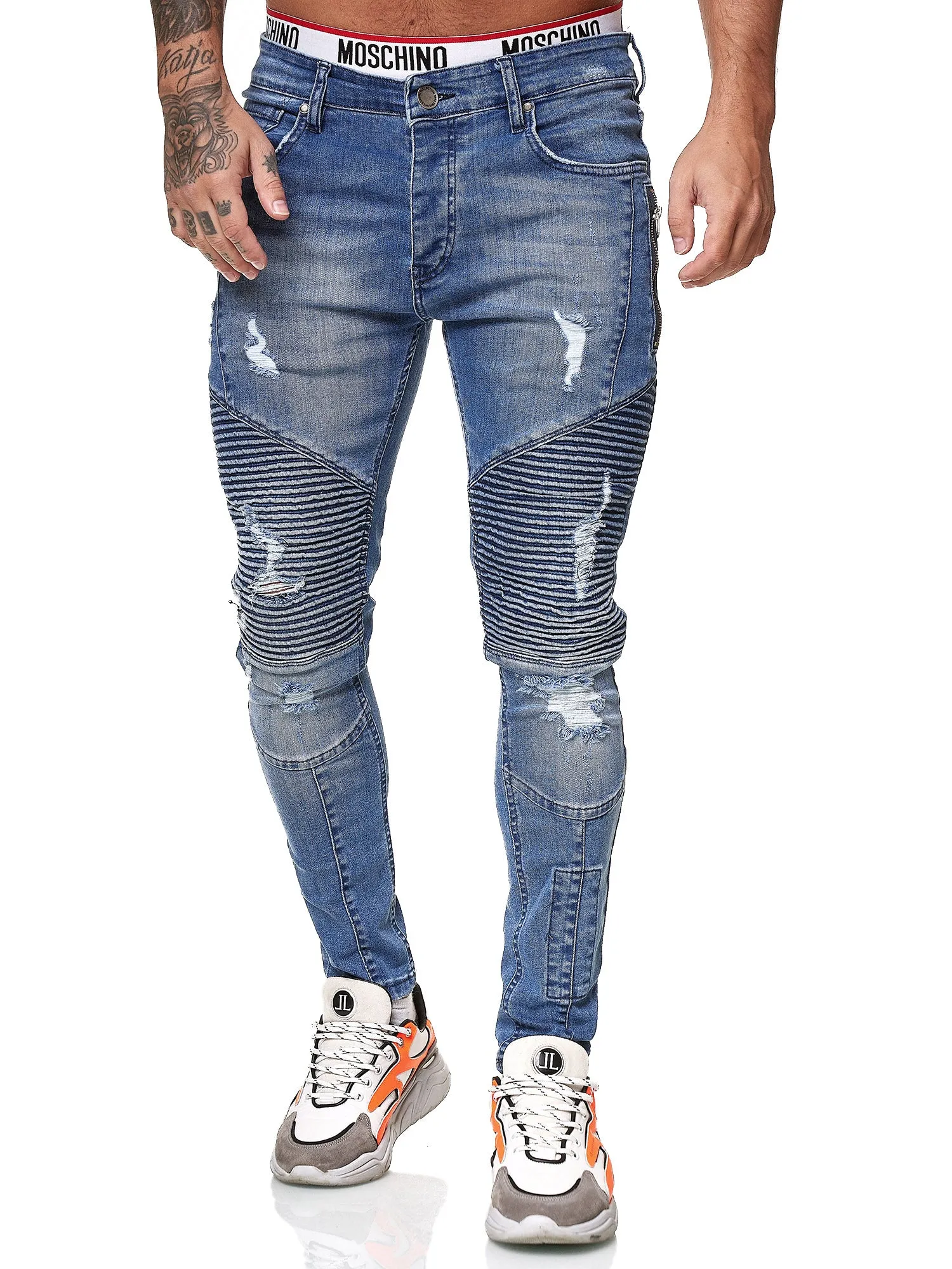 Revoir Biker Jeans - Blue X0036A