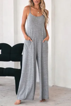 Run Away With Me Gray Jumpsuit