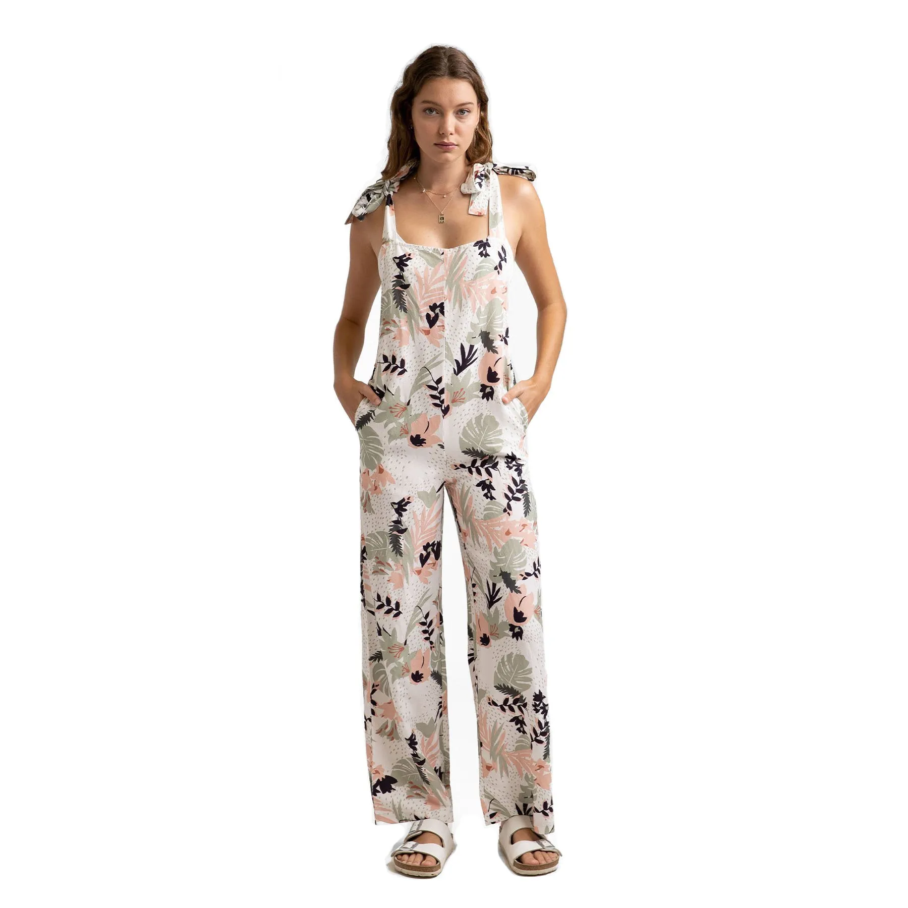 SANTA BARBARA TIE UP JUMPSUIT WHITE