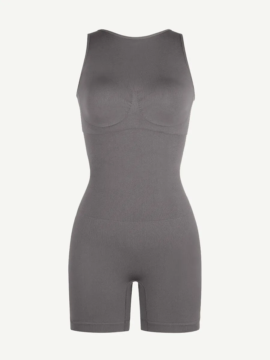 Seamless and Braless Sculpting Open Back Romper