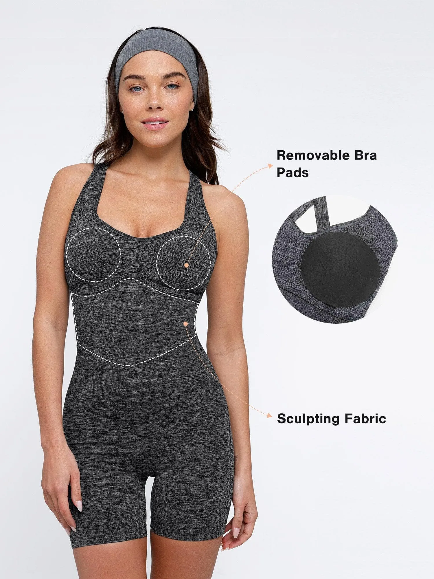 Shapewear Seamless Sport Crossback Romper