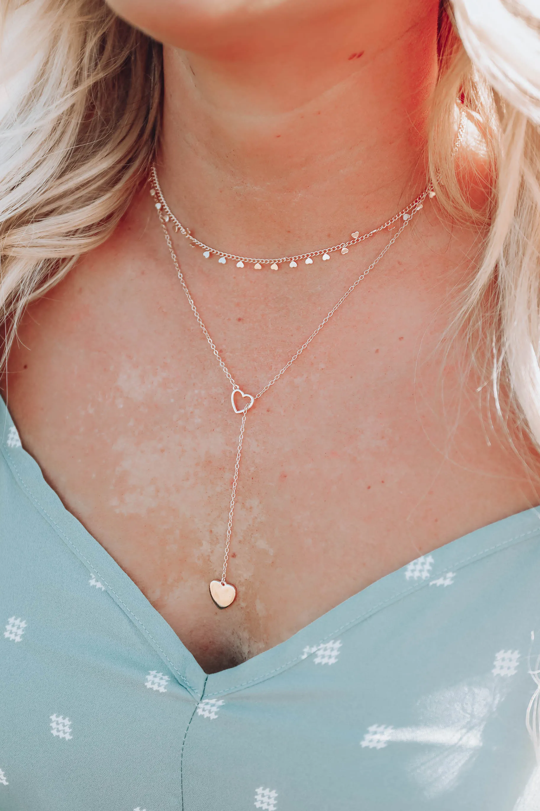 Shay Layered Heart Necklace - Gold