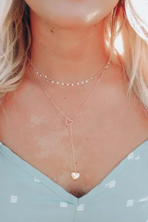 Shay Layered Heart Necklace - Gold