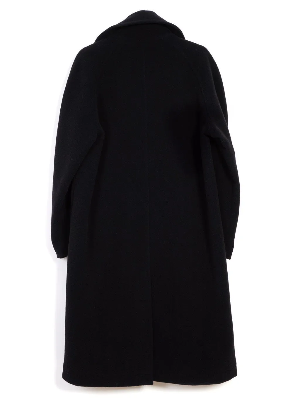 SIGURD | Long Lined Wool Coat | Black