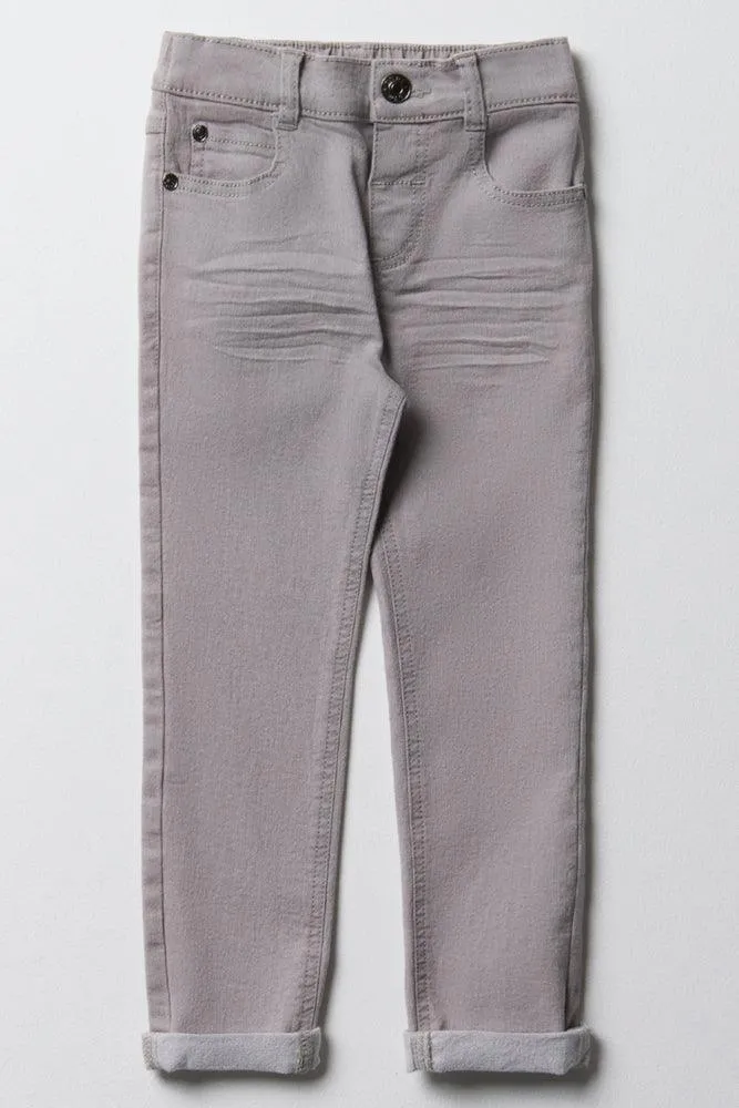 Skinny Denim Jeans Light Grey